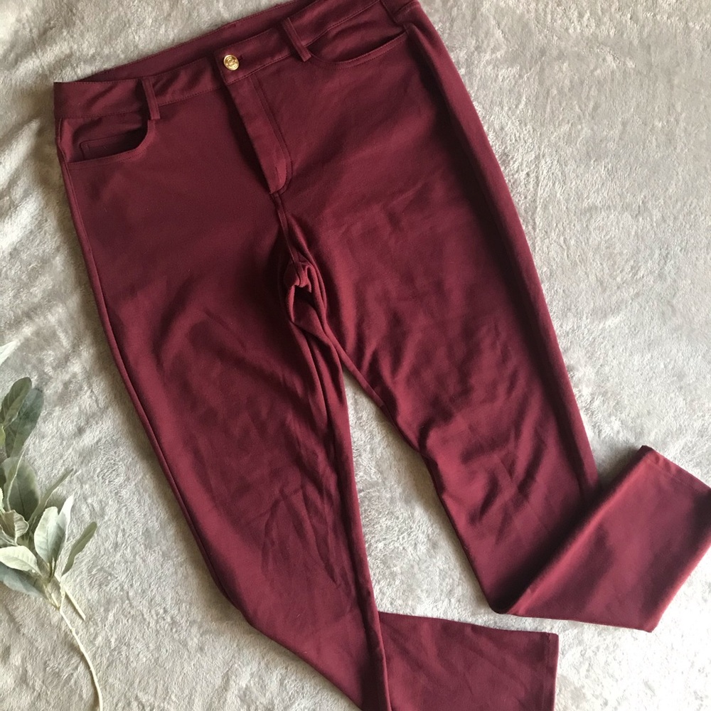 Michael Kors Maroon Skinnys